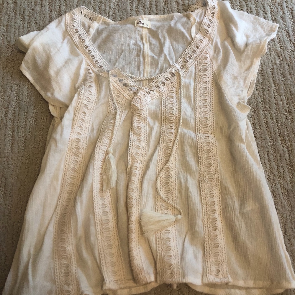 Cream Lace Top